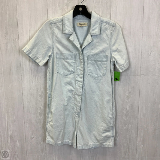 Romper By Madewell In Blue Denim, Size: Xxs