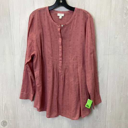 Tunic 3/4 Sleeve By J. Jill In Mauve, Size: L