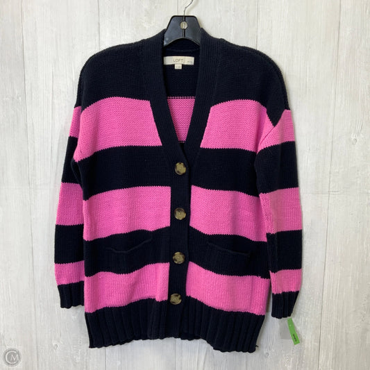 Sweater Cardigan By Loft In Blue & Pink, Size: Sp