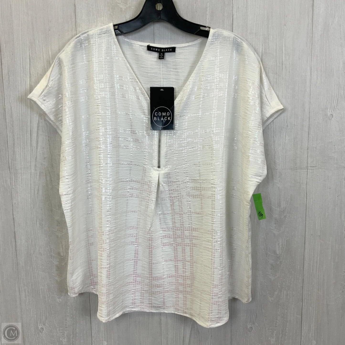 Top Short Sleeve By Clothes Mentor In White, Size: Xl