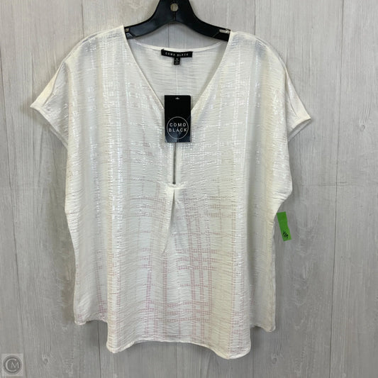 Top Short Sleeve By Clothes Mentor In White, Size: Xl