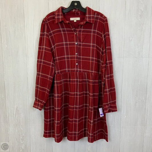 Dress Casual Short By Loft In Red, Size: Xl