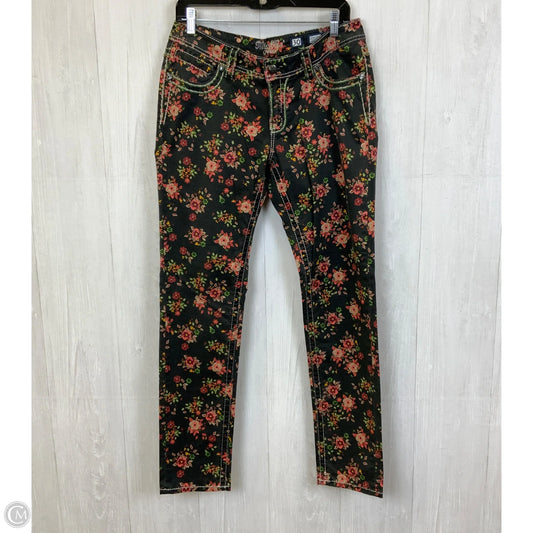 Jeans Skinny By Miss Me In Floral Print, Size: 10