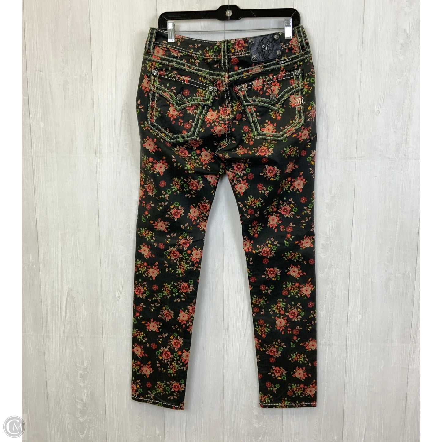 Jeans Skinny By Miss Me In Floral Print, Size: 10