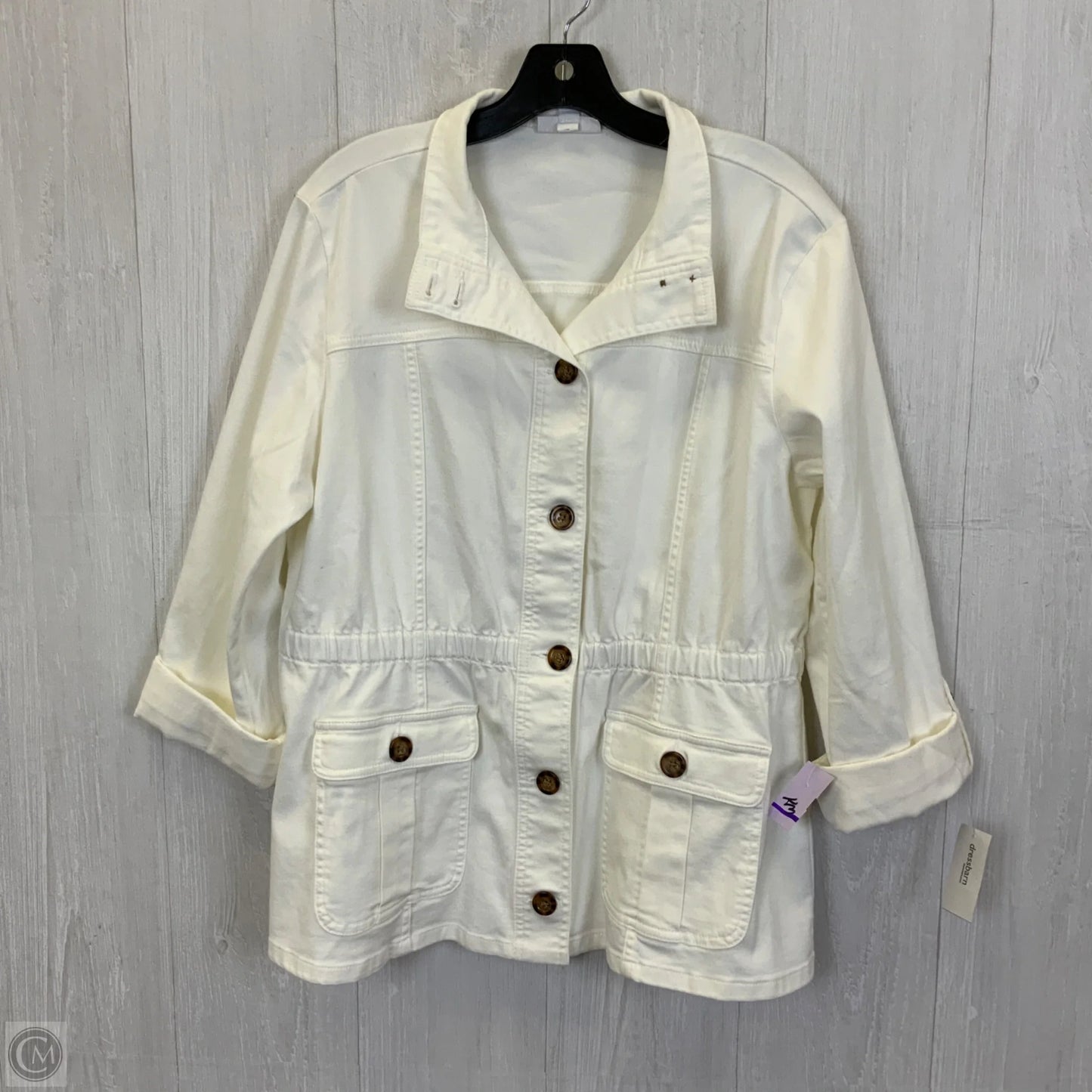 Jacket Denim By Westport In White Denim, Size: Xl