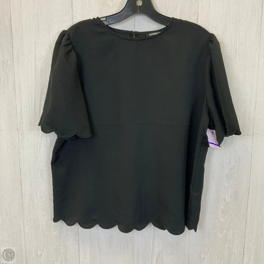 Top Short Sleeve By Express In Black, Size: L
