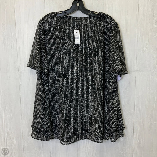 Top Short Sleeve By Lane Bryant In Black & White, Size: 3x