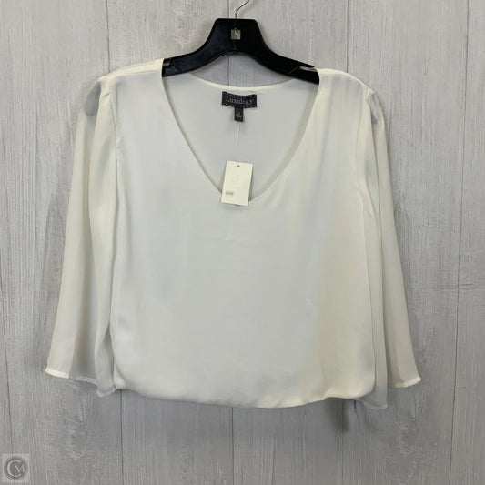 Top Long Sleeve By Luxology In White, Size: S