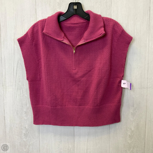 Sweater Short Sleeve By Clothes Mentor In Pink, Size: M