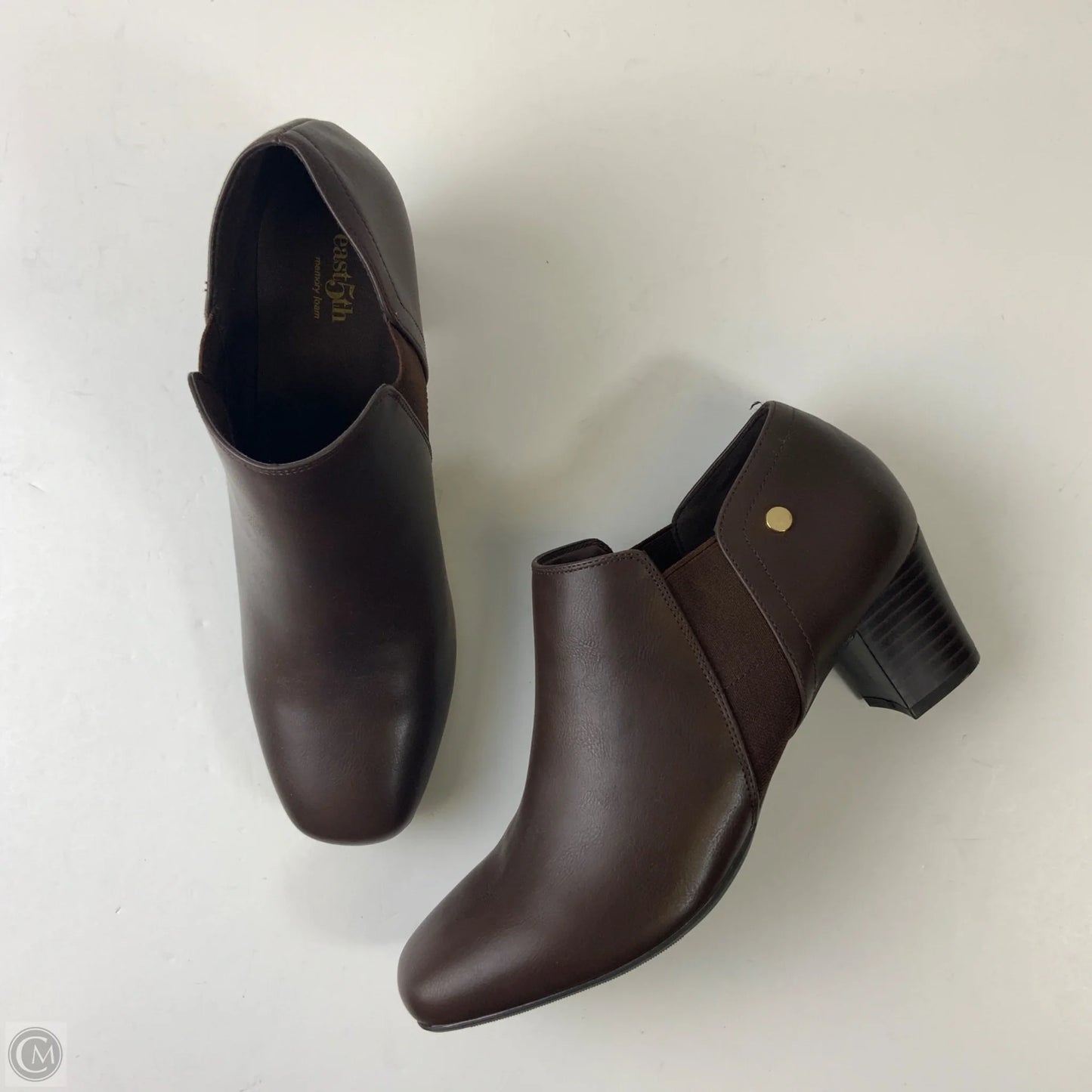 Boots Ankle Heels By East 5th In Brown, Size: 9.5