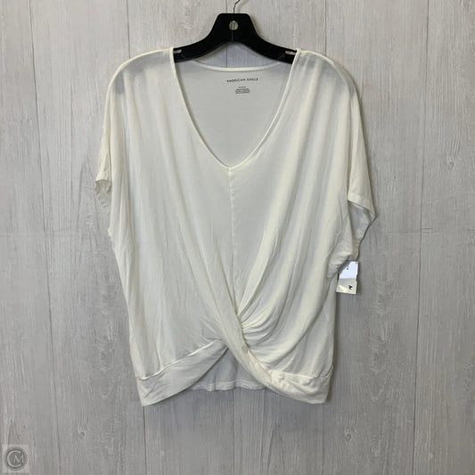 Top Short Sleeve Basic By American Eagle In White, Size: M