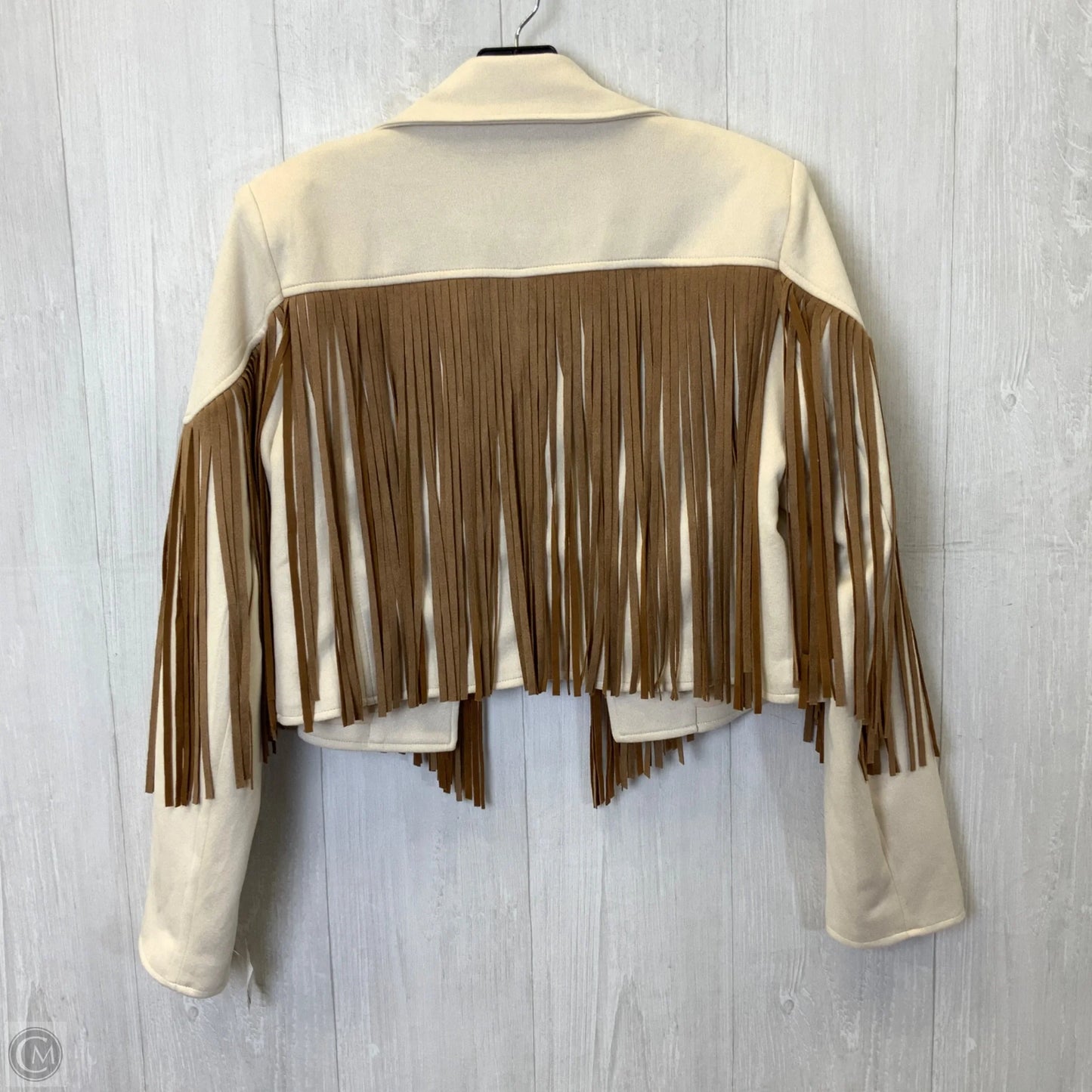 Blazer By Clothes Mentor In Brown & Cream, Size: S
