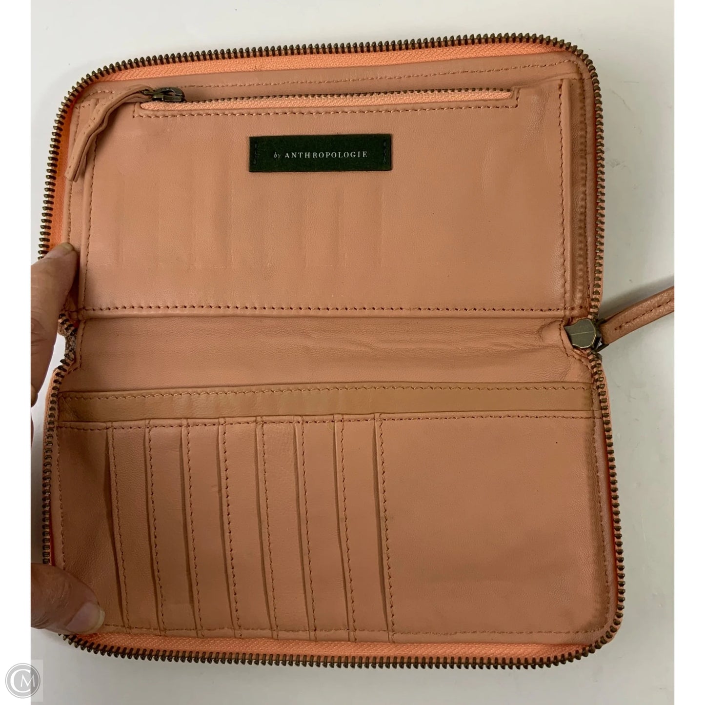 Wallet Leather By Anthropologie, Size: Large