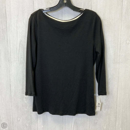 Top 3/4 Sleeve Basic By Talbots In Black, Size: M