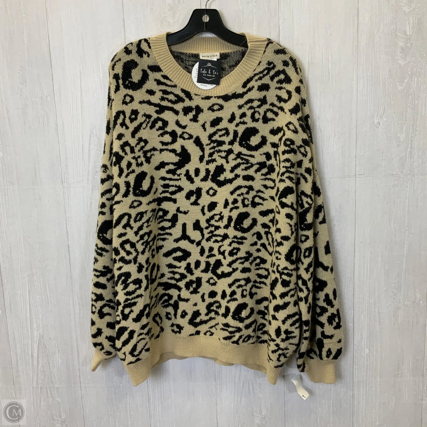 Sweater By Main Strip In Leopard Print, Size: L