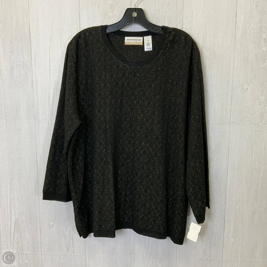 Sweater By Alfred Dunner In Black & Gold, Size: 3x