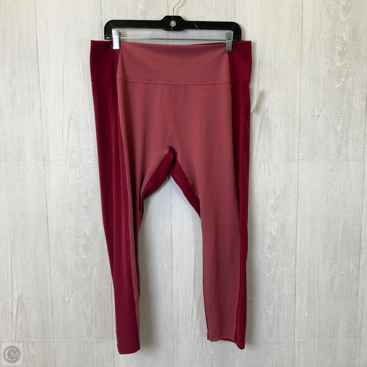 Athletic Leggings By Athleta In Maroon, Size: 2x