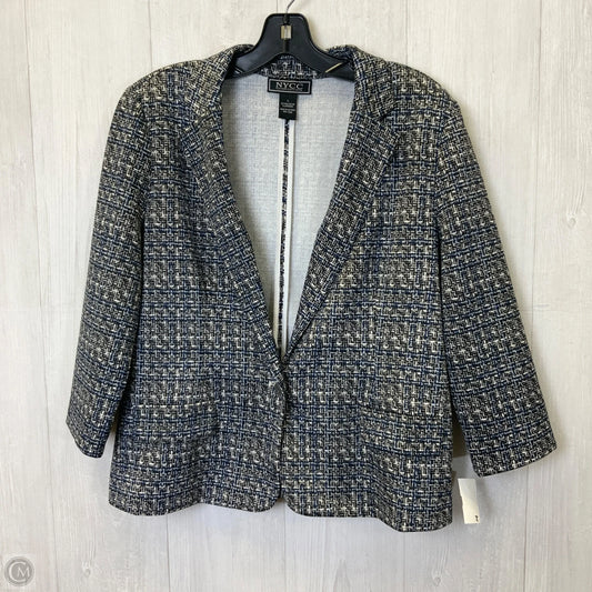 Blazer By Clothes Mentor In Black & Grey, Size: L