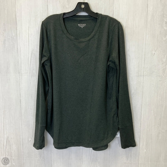 Athletic Top Long Sleeve Crewneck By Athleta In Grey, Size: M