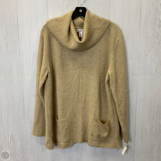 Sweater By Calvin Klein In Tan, Size: L