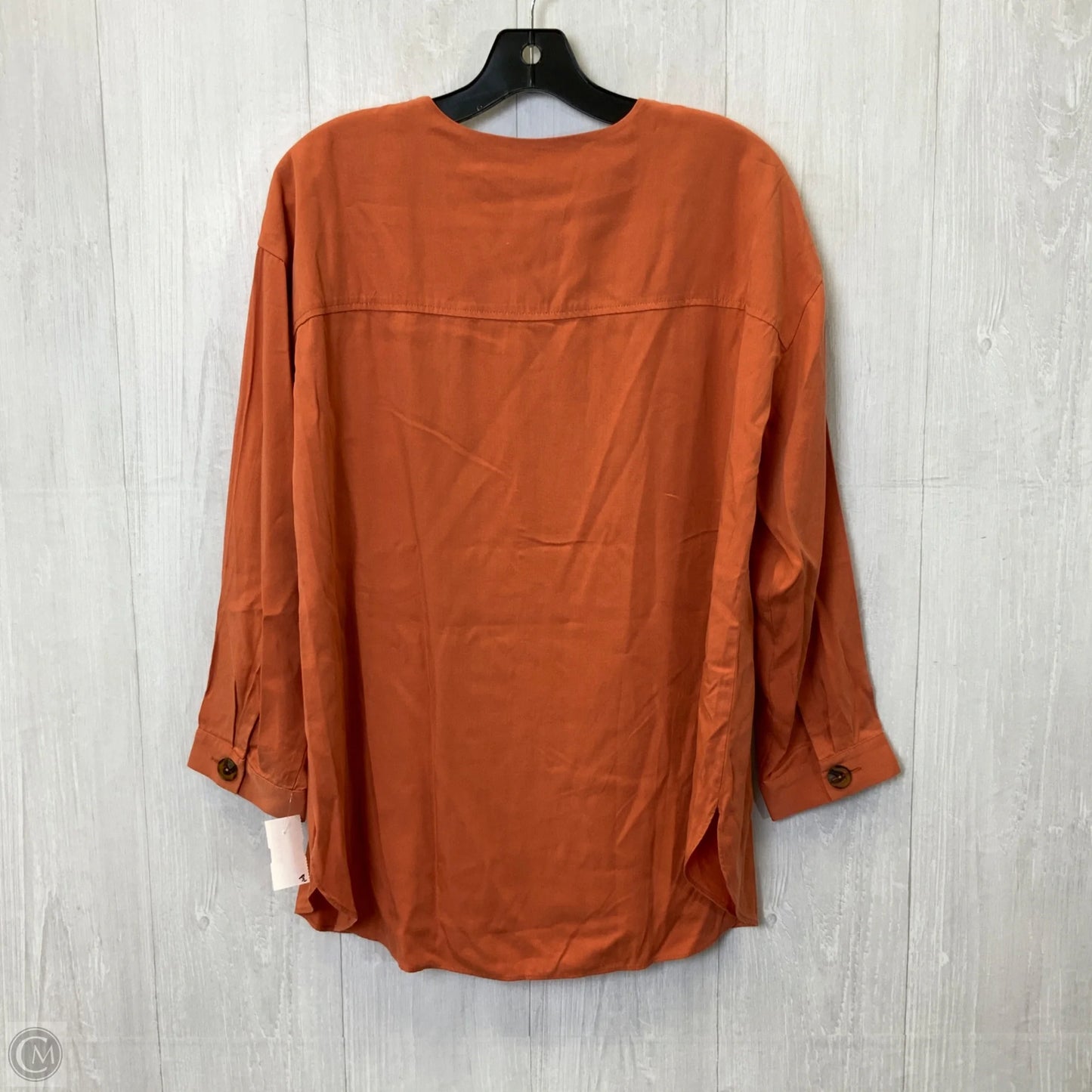Blouse Long Sleeve By Soft Surroundings In Orange, Size: Mp