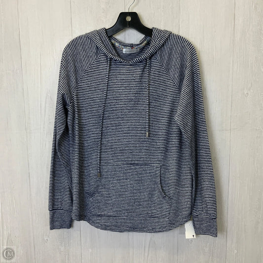 Top Long Sleeve By Retrology In Blue & White, Size: M