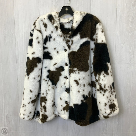 Jacket Faux Fur & Sherpa By Shein In Animal Print, Size: M