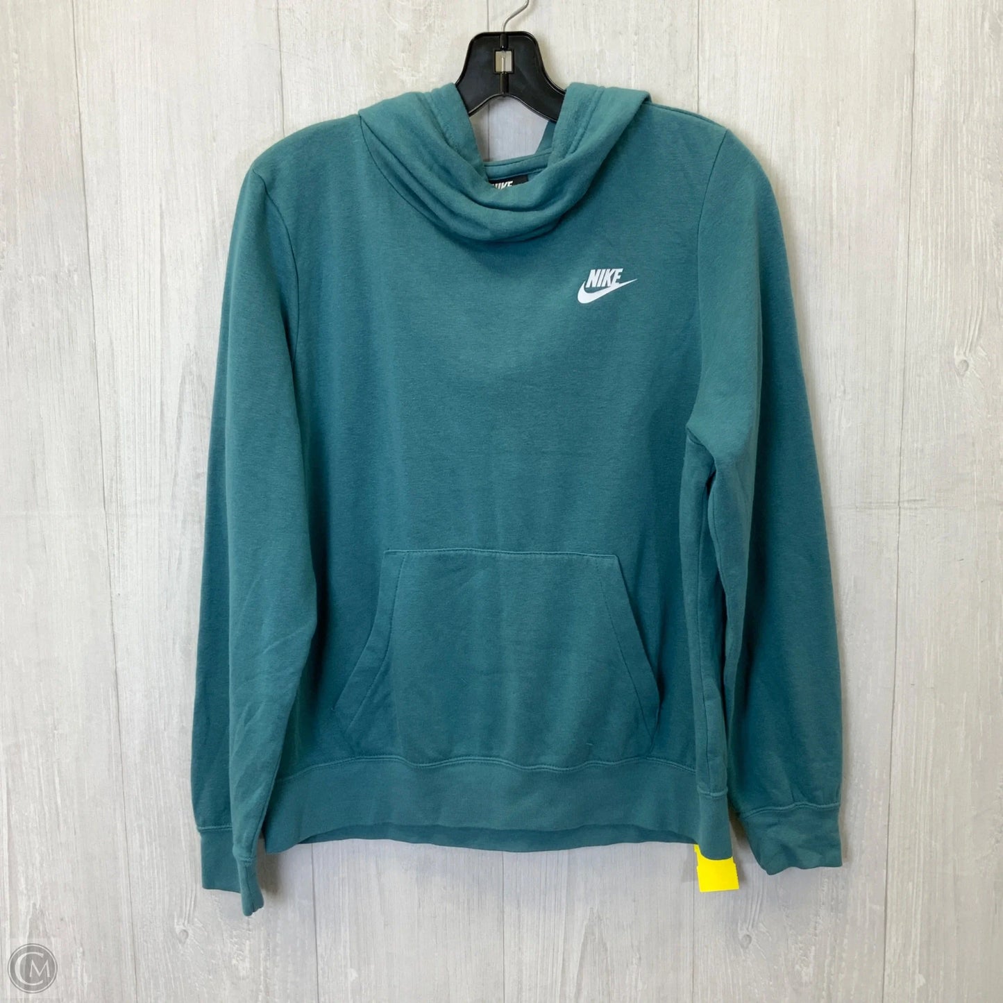 Sweatshirt Hoodie By Nike Apparel In Teal, Size: M