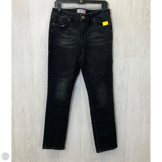 Jeans Straight By Cabi In Black Denim, Size: 10