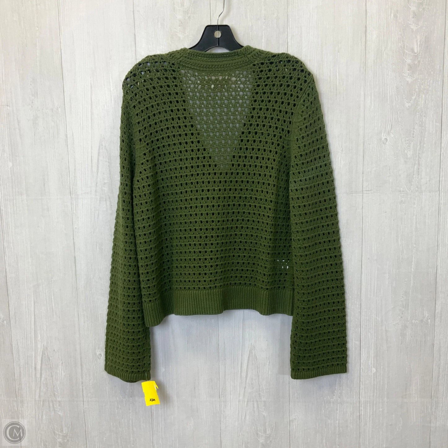 Sweater Cardigan By Loft In Green, Size: L