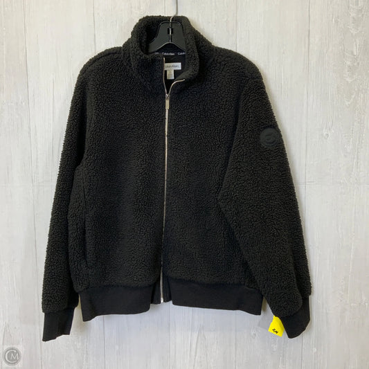 Jacket Fleece By Calvin Klein In Black, Size: L