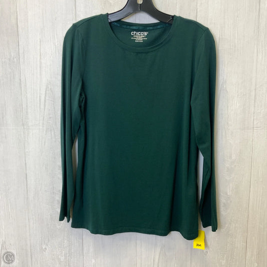Top Long Sleeve Basic By Chicos In Green, Size: M