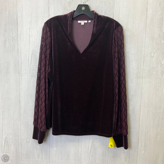 Top Long Sleeve By Chicos In Purple, Size: L