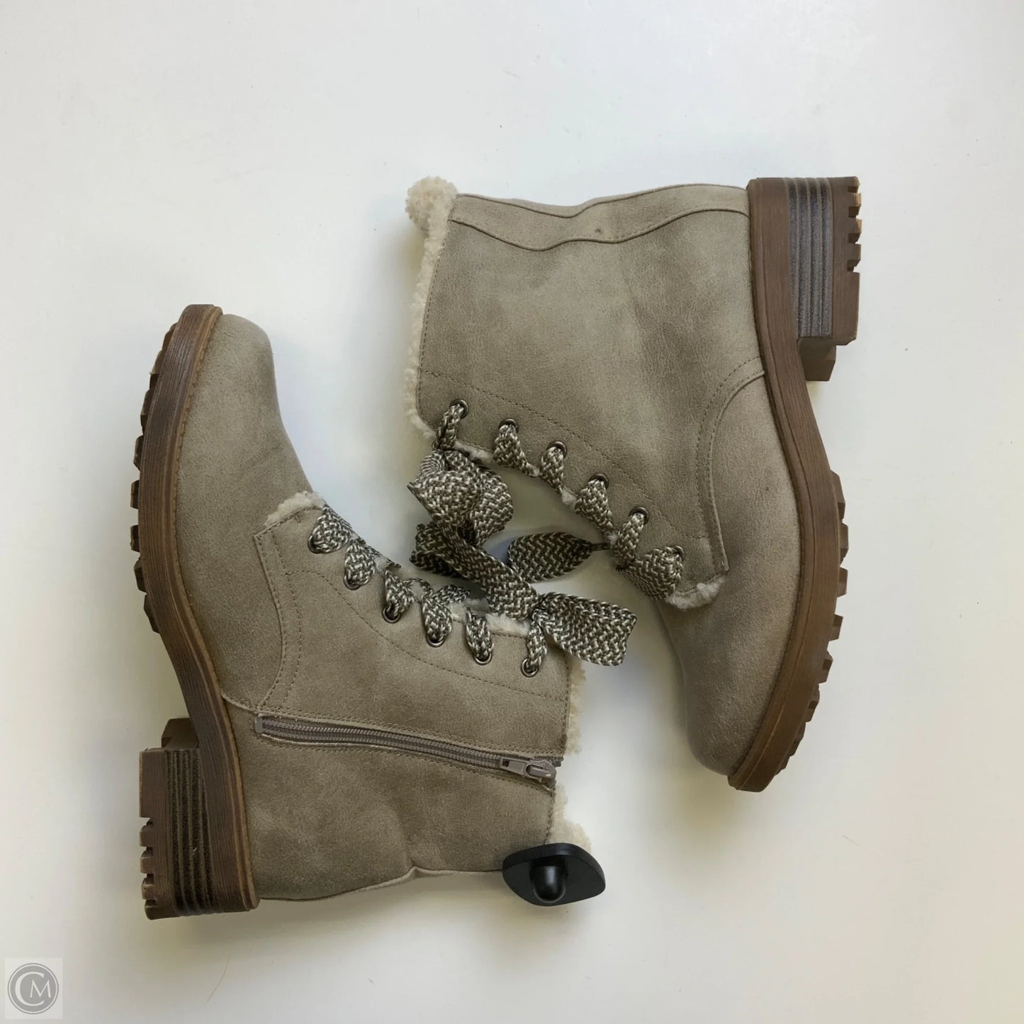 Boots Combat By Life Stride In Taupe, Size: 9