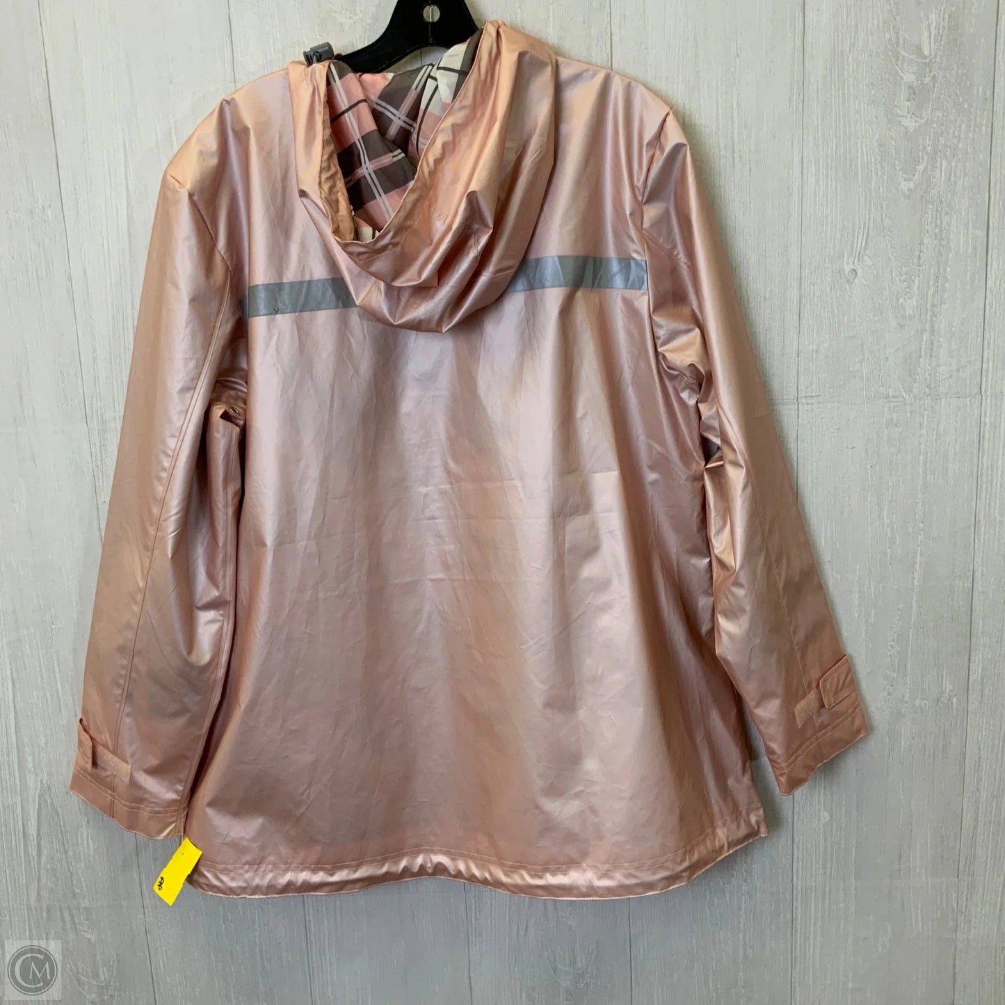 Jacket Windbreaker By Clothes Mentor In Pink, Size: Xl
