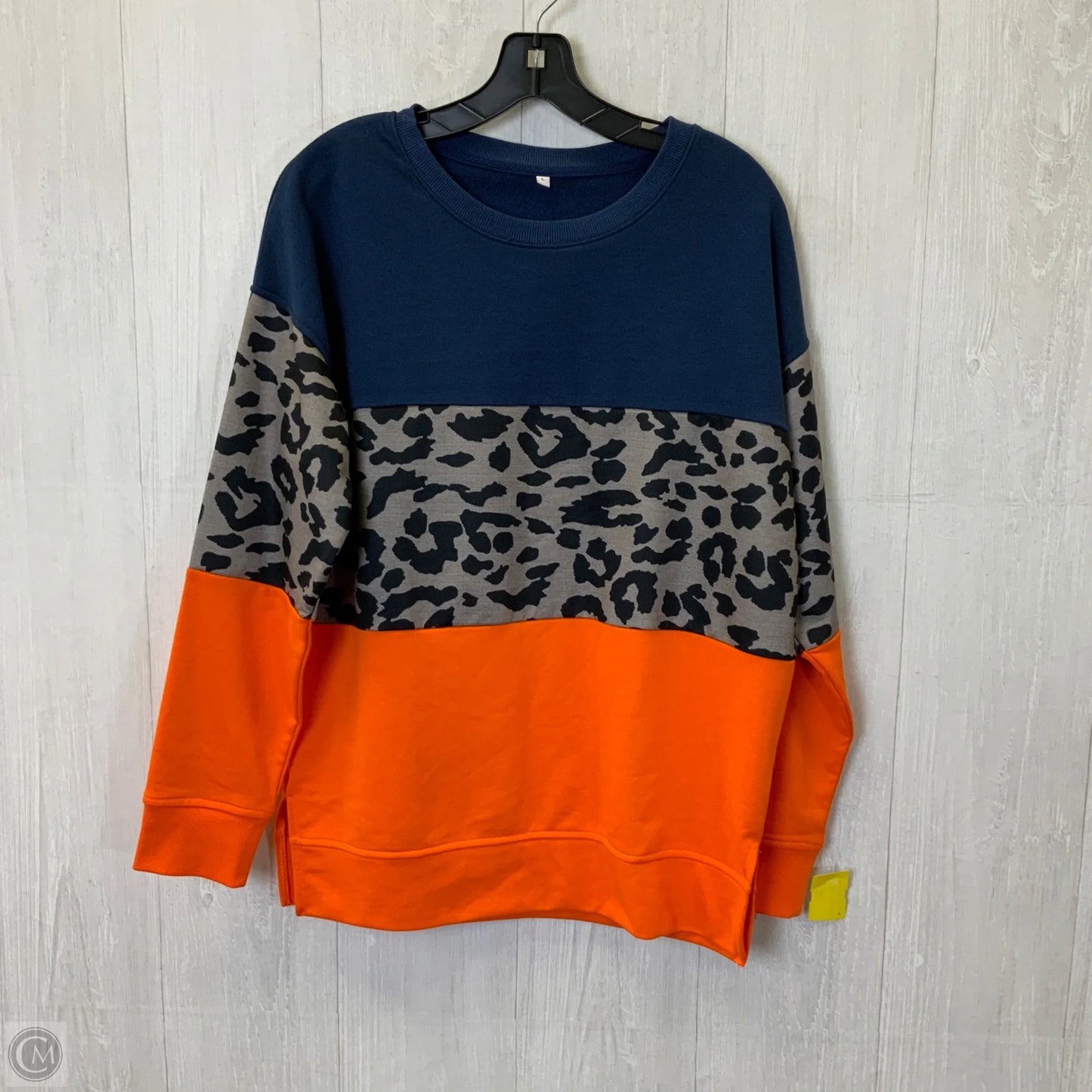 Top Long Sleeve By Clothes Mentor In Blue & Orange, Size: L