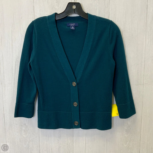 Cardigan By Chaps In Teal, Size: M