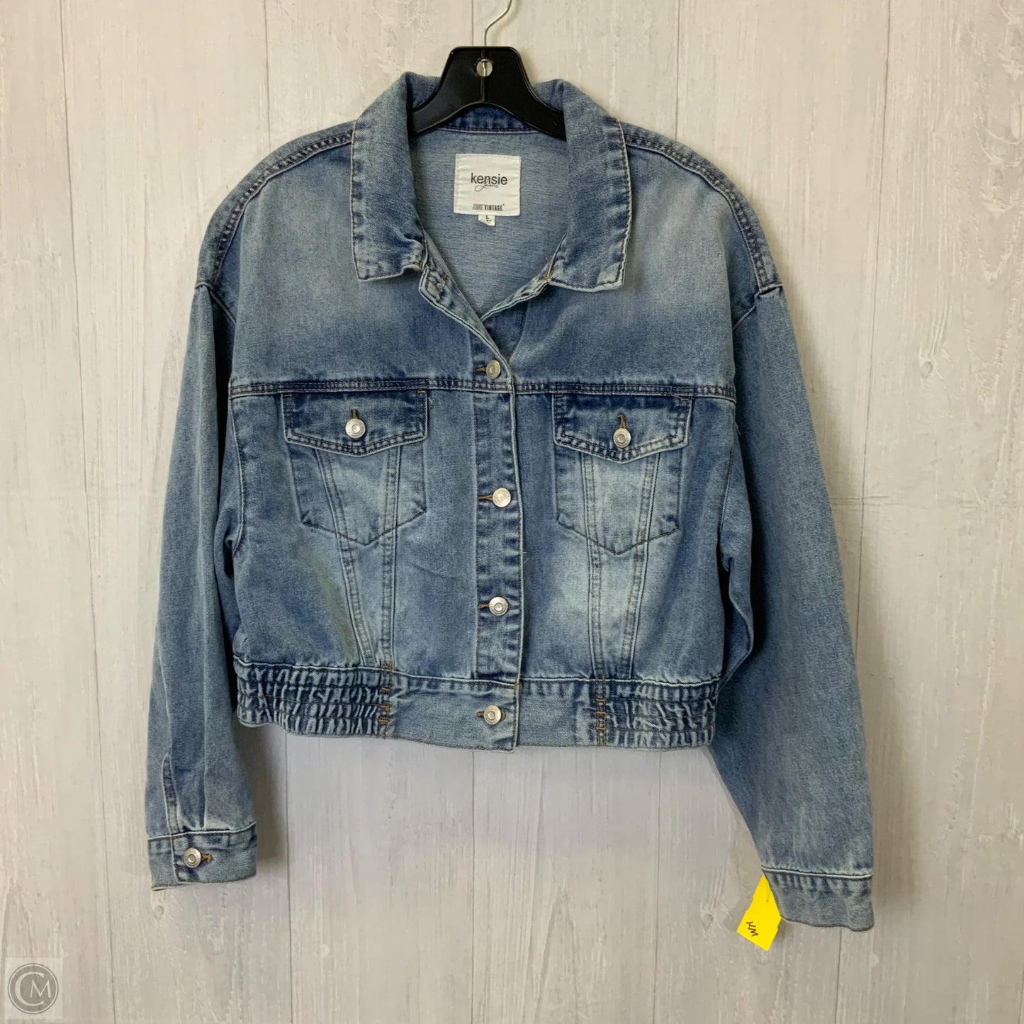 Jacket Denim By Kensie In Blue Denim, Size: L