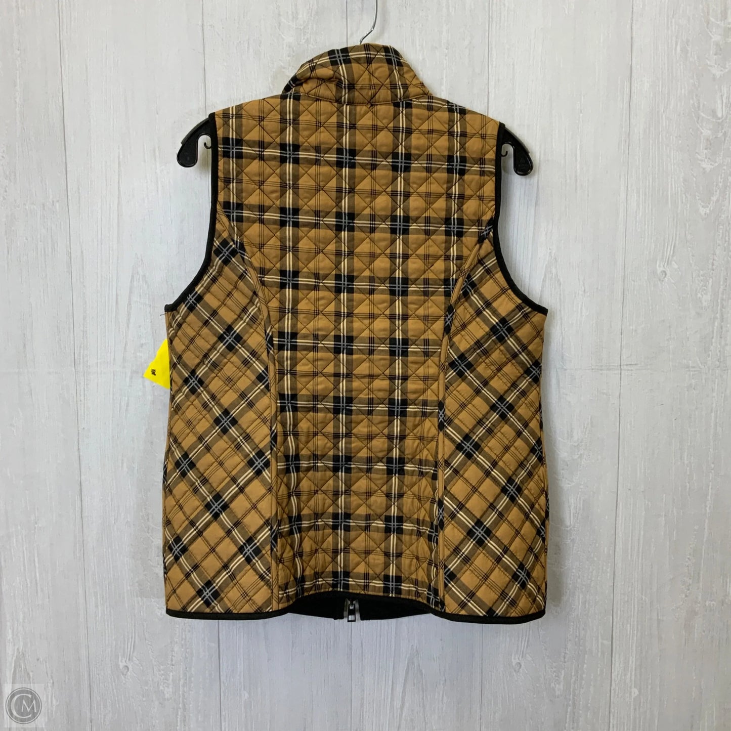 Vest Puffer & Quilted By Clothes Mentor In Plaid Pattern, Size: M