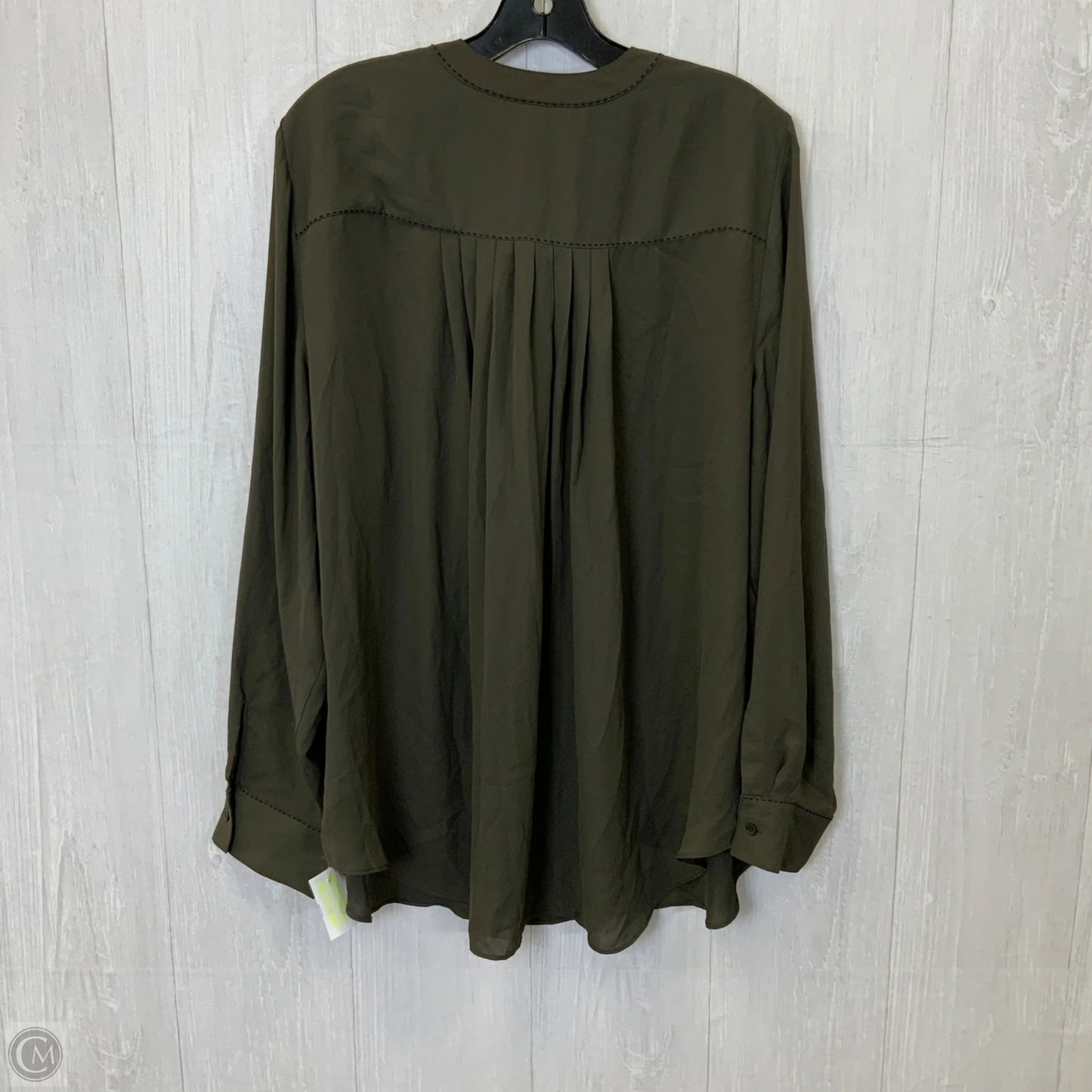 Blouse Long Sleeve By Lane Bryant In Green, Size: 2x