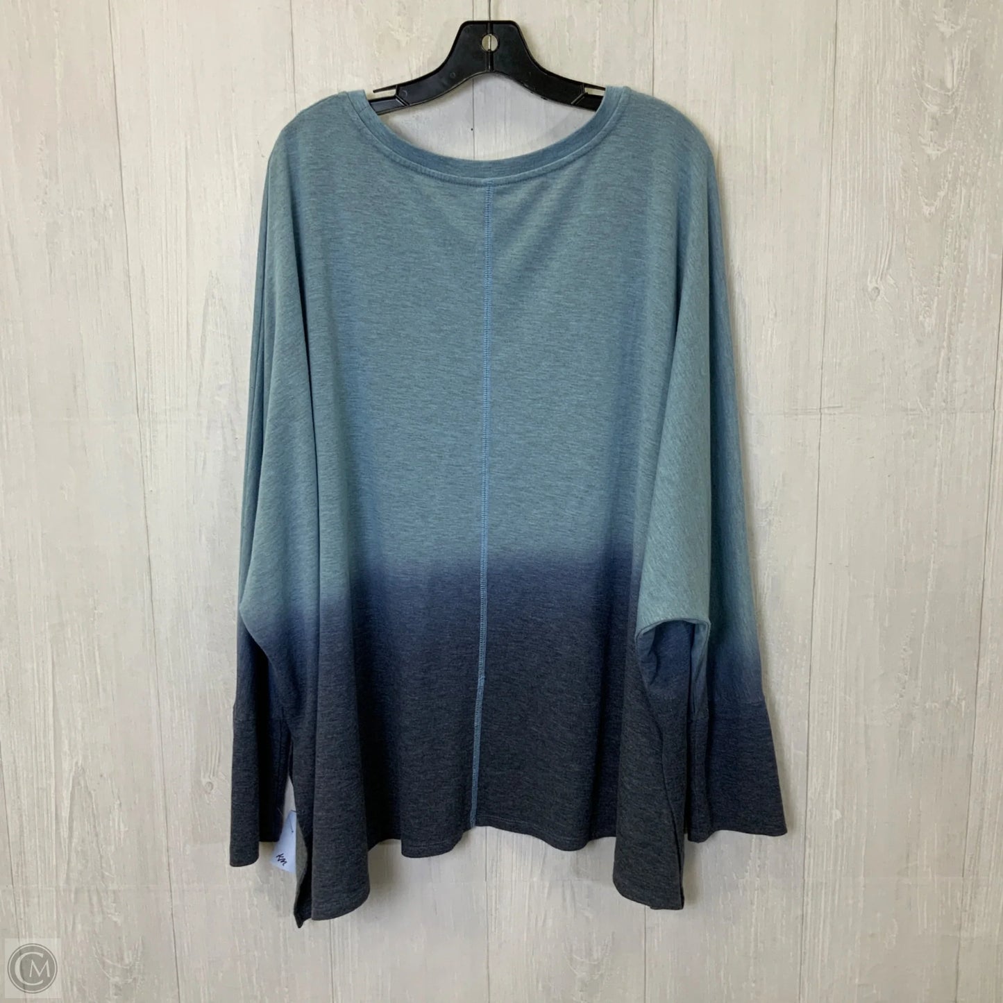 Top Long Sleeve By Livi Active In Blue, Size: 3x
