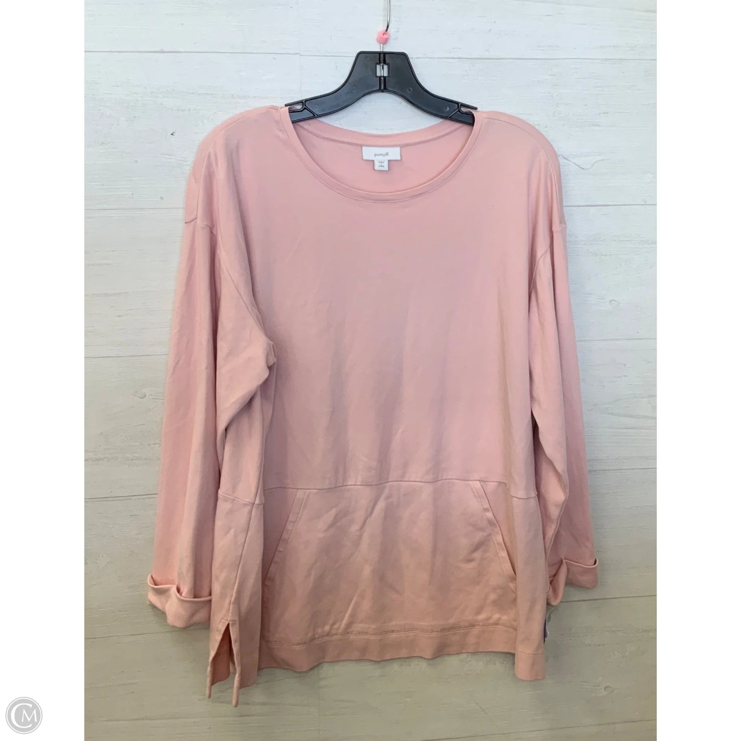 Top Long Sleeve Basic By Pure Jill In Pink, Size: Lp