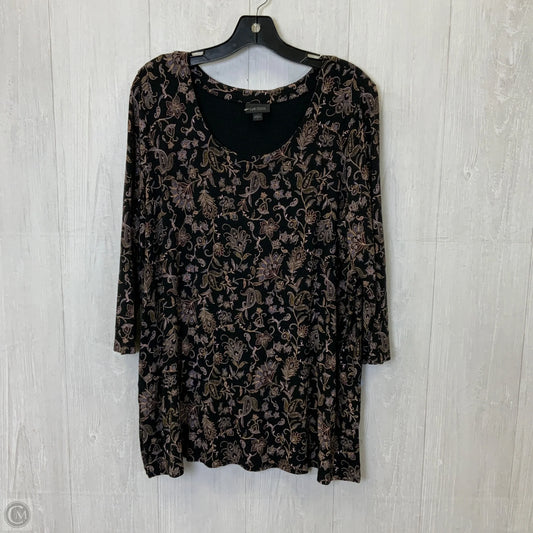 Top Long Sleeve By J. Jill In Black, Size: L