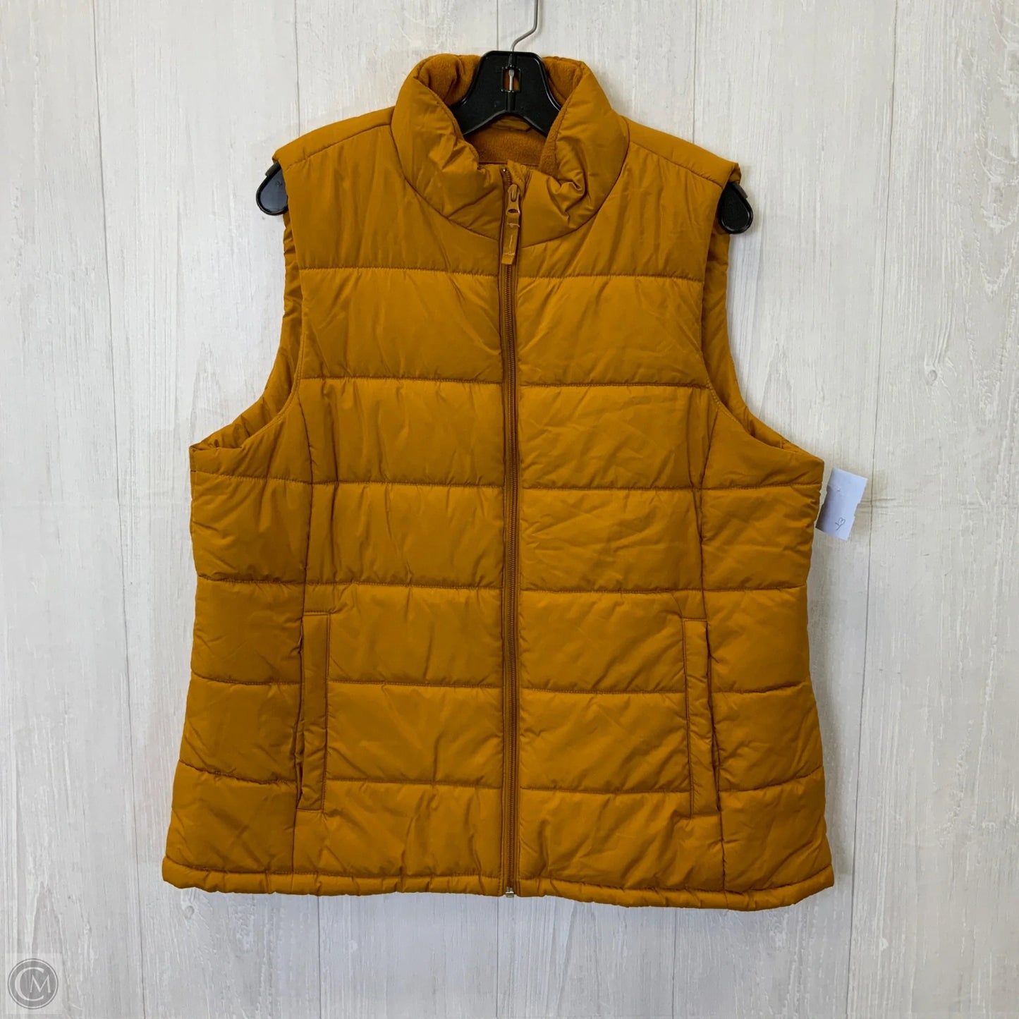 Vest Puffer & Quilted By Amazon Essentials In Yellow, Size: Xl