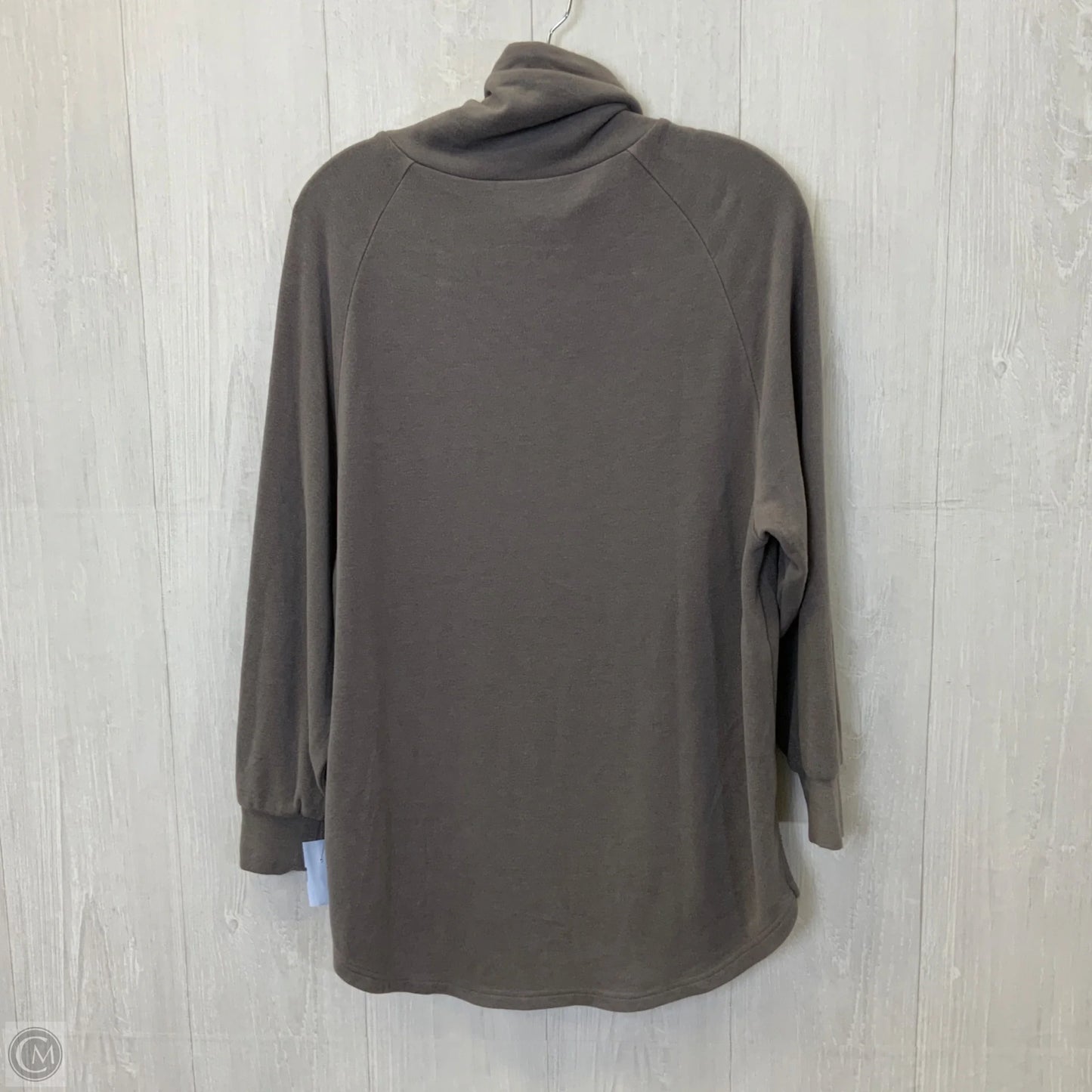 Athletic Top Long Sleeve Collar By Varley In Grey, Size: M