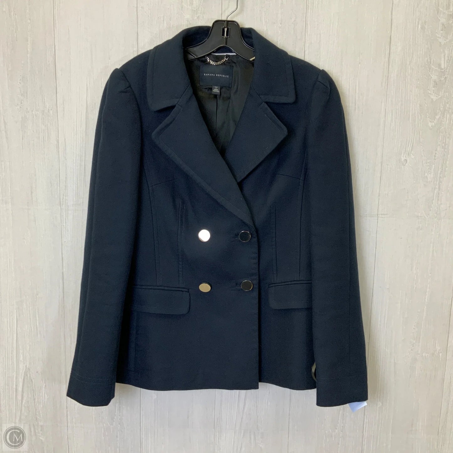 Coat Peacoat By Banana Republic In Navy, Size: L