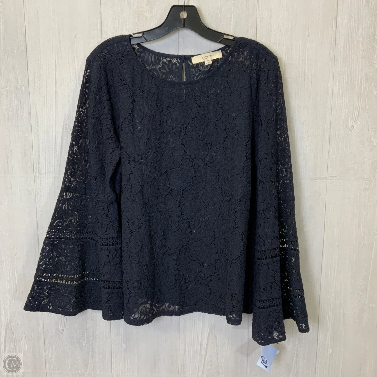 Top Long Sleeve By Loft In Navy, Size: L