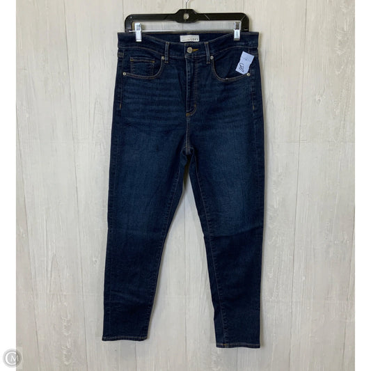 Jeans Skinny By Loft In Blue Denim, Size: 10