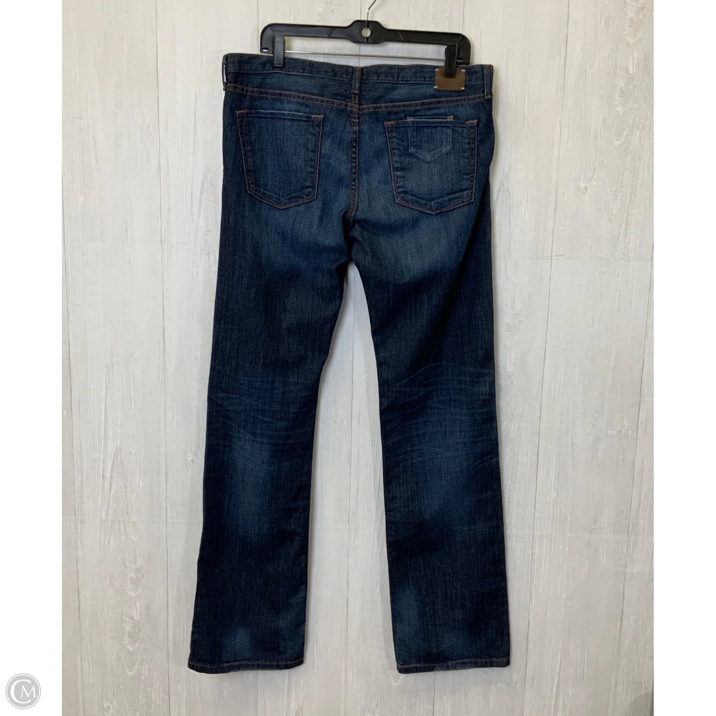 Jeans Straight By Banana Republic In Blue Denim, Size: 12l
