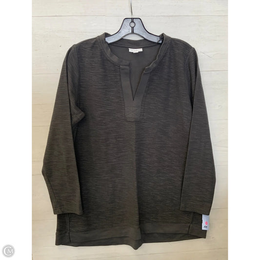 Top Long Sleeve By J. Jill In Grey, Size: M